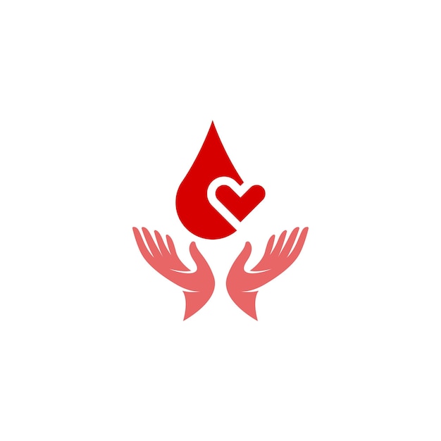Ilustración de vector de diseño de icono de logotipo de sangre