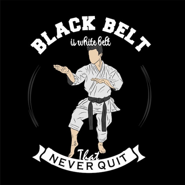 Ilustración de vector de diseño de karate