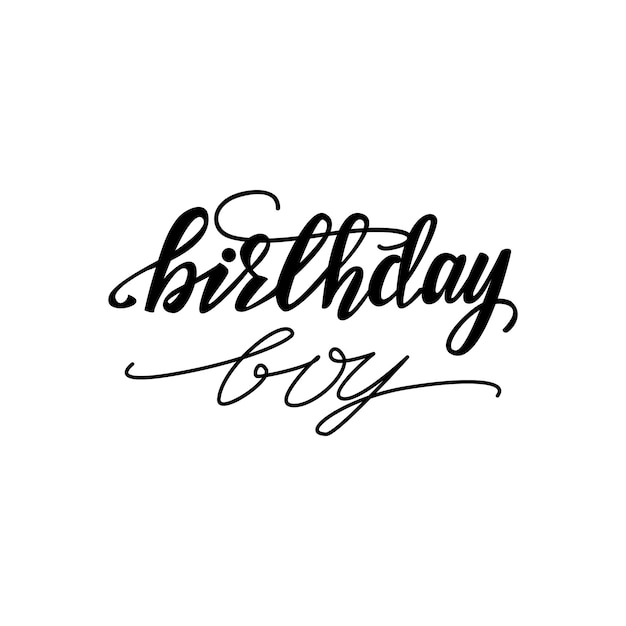 Ilustración de vector con diseño de letras Cumpleaños niño