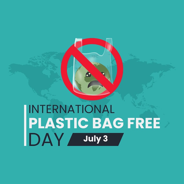 Ilustración de vector de diseño libre de bolsa de plástico internacional
