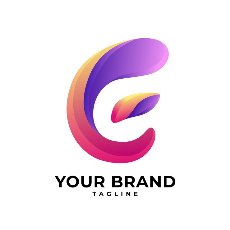 Vector ilustración de vector de diseño de logotipo abstracto colorido letra e