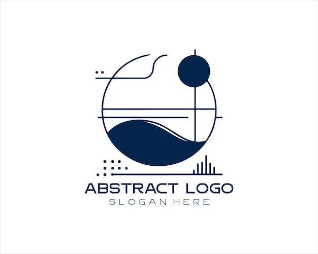 Ilustración de vector de diseño de logotipo abstracto