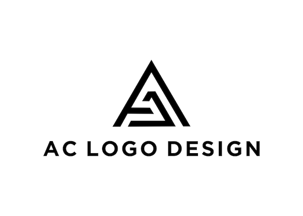 Ilustración de vector de diseño de logotipo ac