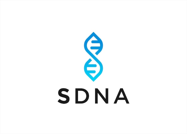 Ilustración de vector de diseño de logotipo de ADN de letra s