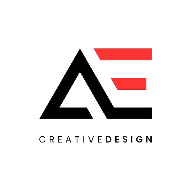 Ilustración de vector de diseño de logotipo ae de letra moderna abstracta