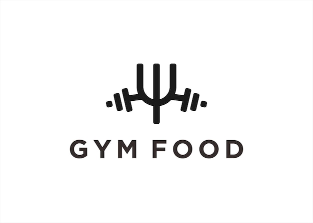 Ilustración de vector de diseño de logotipo de alimentos fitness