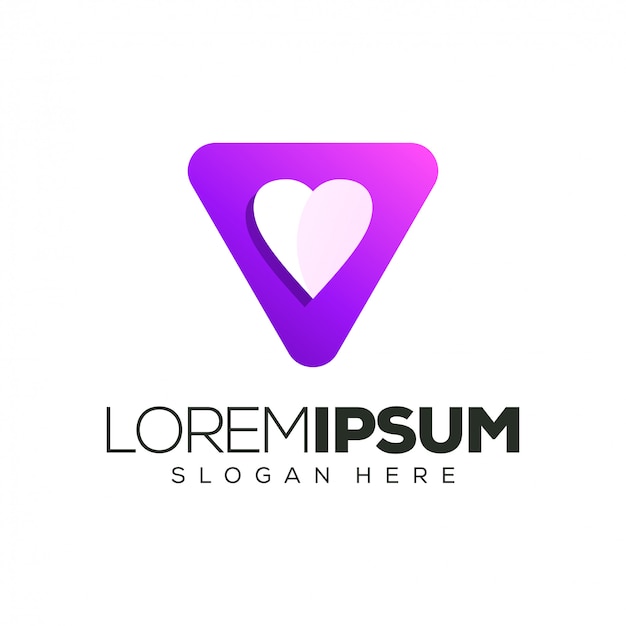 Ilustración de vector de diseño de logotipo de amor