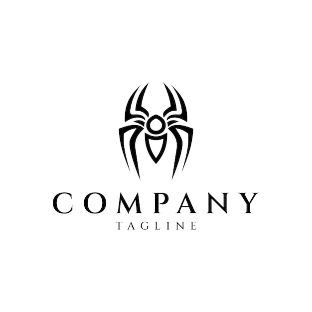 Ilustración de vector de diseño de logotipo de animal araña