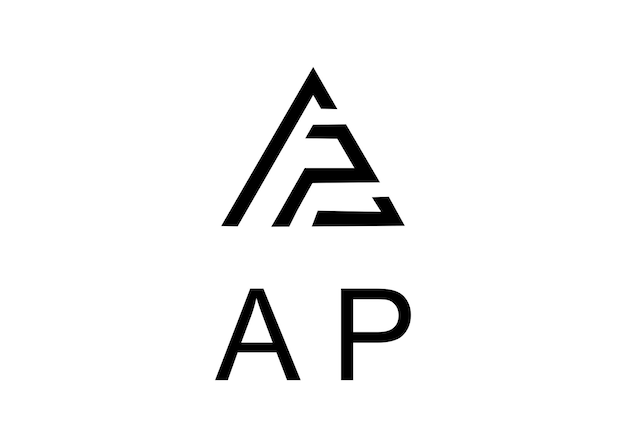 Ilustración de vector de diseño de logotipo ap