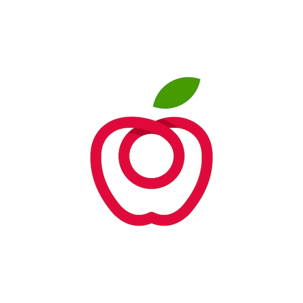 Ilustración de vector de diseño de logotipo de Apple