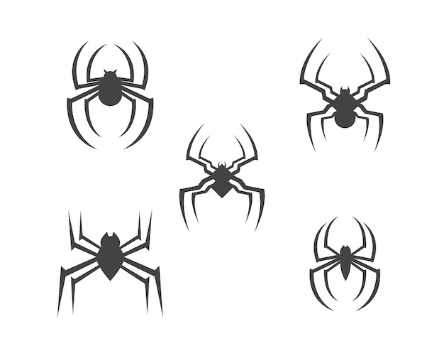 Ilustración de vector de diseño de logotipo de araña