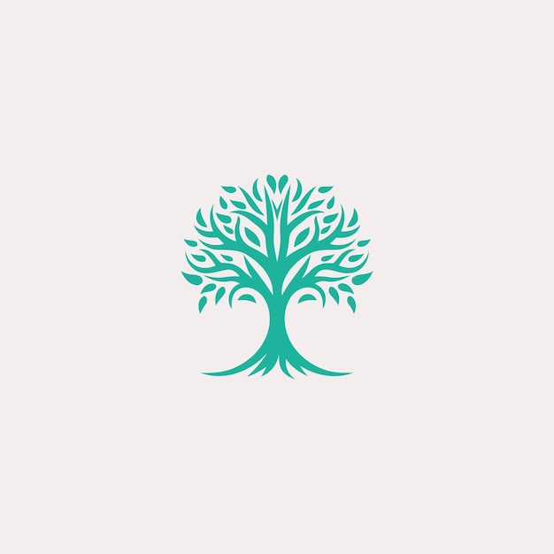 Ilustración de vector de diseño de logotipo de árbol