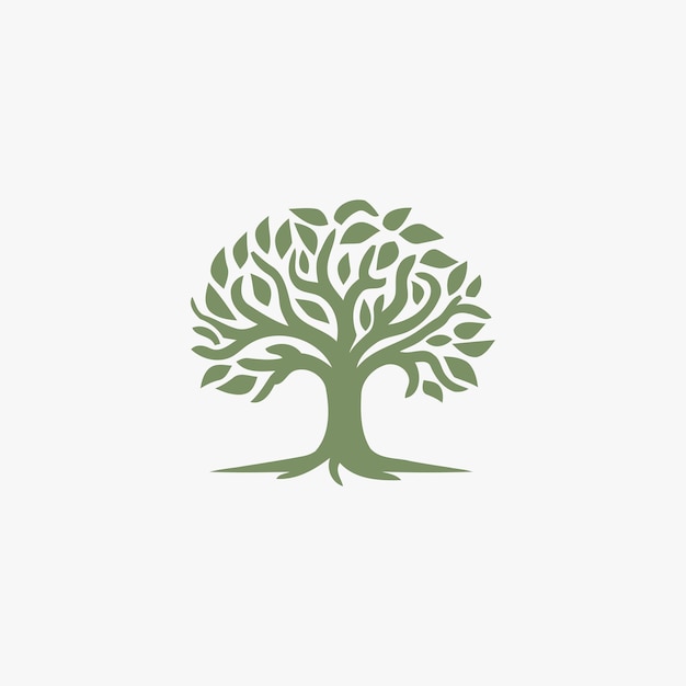 Ilustración de vector de diseño de logotipo de árbol