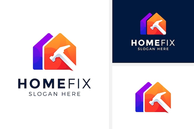 Ilustración de vector de diseño de logotipo de arreglo de casa creativa