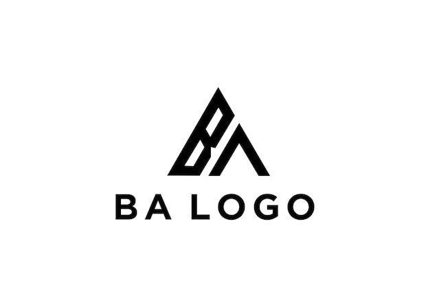 ilustración de vector de diseño de logotipo de ba