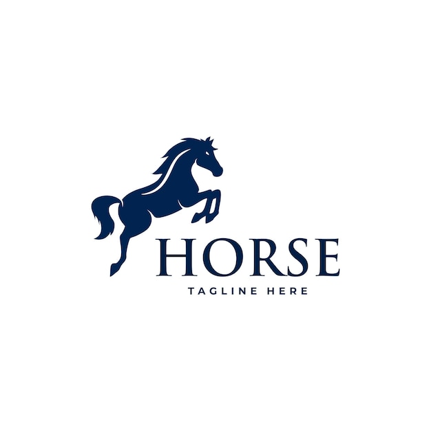 Ilustración de vector de diseño de logotipo de caballo
