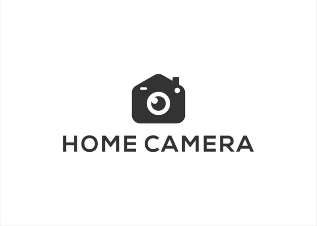 ilustración de vector de diseño de logotipo de cámara casera