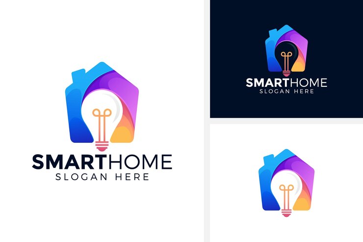 Ilustración de vector de diseño de logotipo de casa inteligente