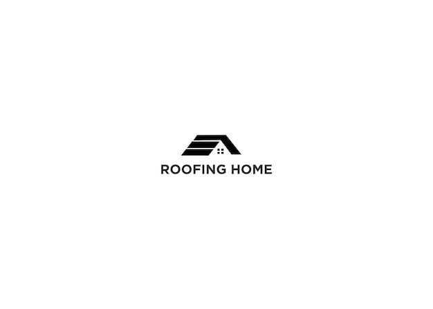 Ilustración de vector de diseño de logotipo de casa de techos