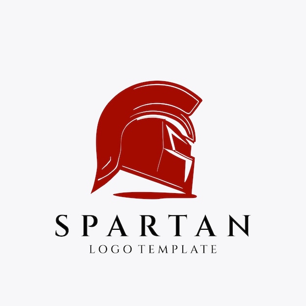 Ilustración de vector de diseño de logotipo de casco espartano