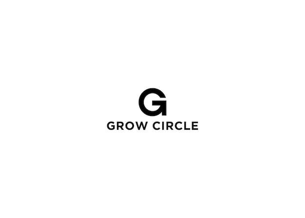 Ilustración de vector de diseño de logotipo de círculo de crecimiento