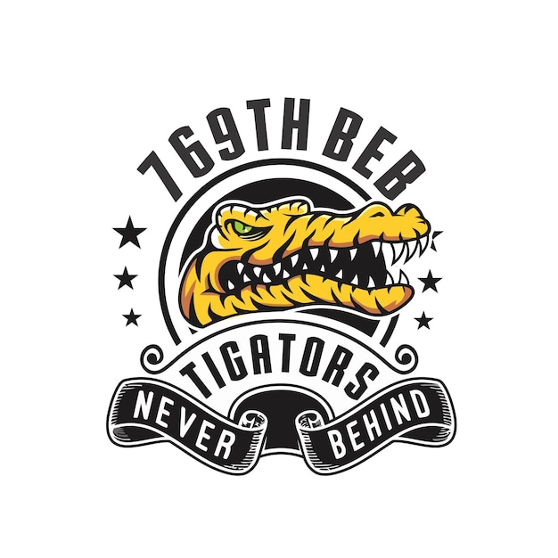 Vector ilustración de vector de diseño de logotipo de cocodrilo
