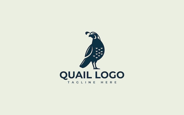Ilustración de vector de diseño de logotipo de codorniz