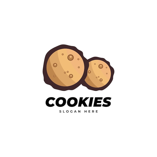 Vector ilustración de vector de diseño de logotipo de cookies