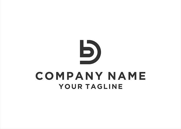 Ilustración de vector de diseño de logotipo db o bd