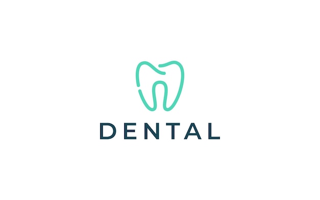 Ilustración de vector de diseño de logotipo dental