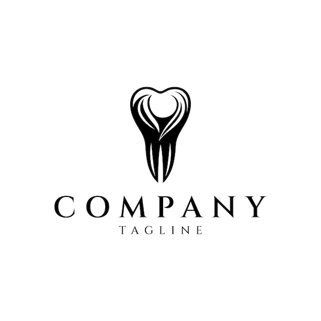 Ilustración de vector de diseño de logotipo dental