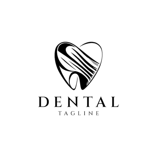 Ilustración de vector de diseño de logotipo dental