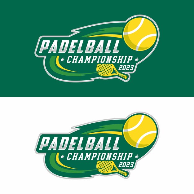 Ilustración de vector de diseño de logotipo de deporte de Padelball