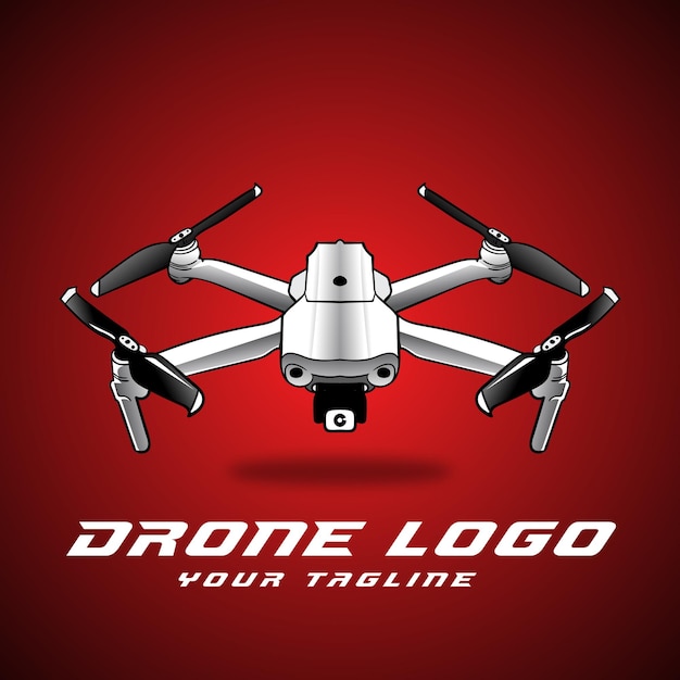 Vector ilustración de vector de diseño de logotipo de drones