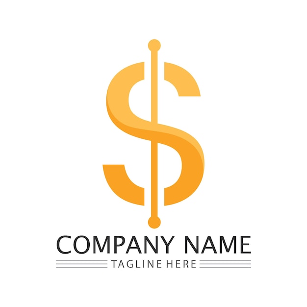Ilustración de vector de diseño de logotipo e icono de dinero