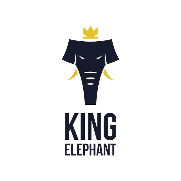 Ilustración de vector de diseño de logotipo de elefante grande