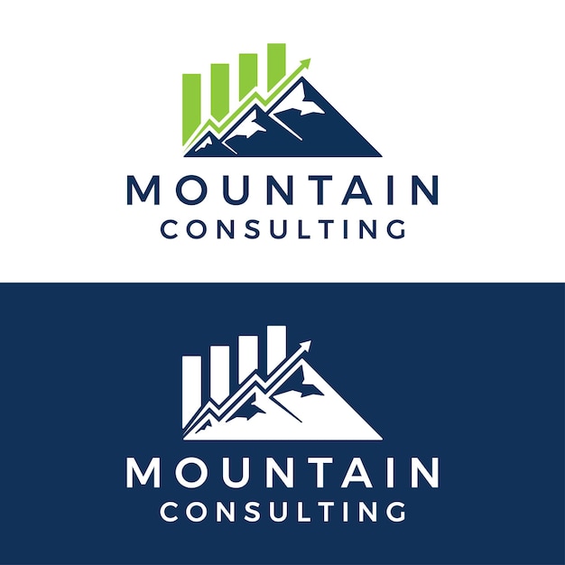 Vector ilustración de vector de diseño de logotipo financiero de montaña