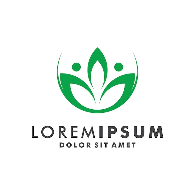 Ilustración de vector de diseño de logotipo de flor abstracta