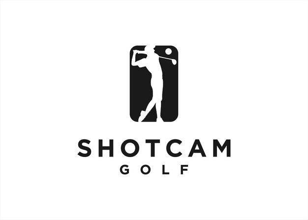 Ilustración de vector de diseño de logotipo de foto de golf