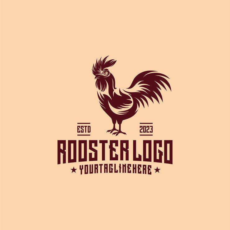 Vector ilustración de vector de diseño de logotipo de gallo