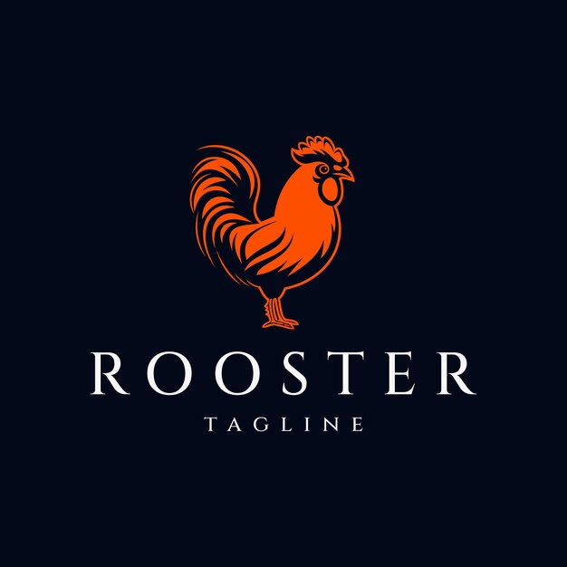 Ilustración de vector de diseño de logotipo de gallo