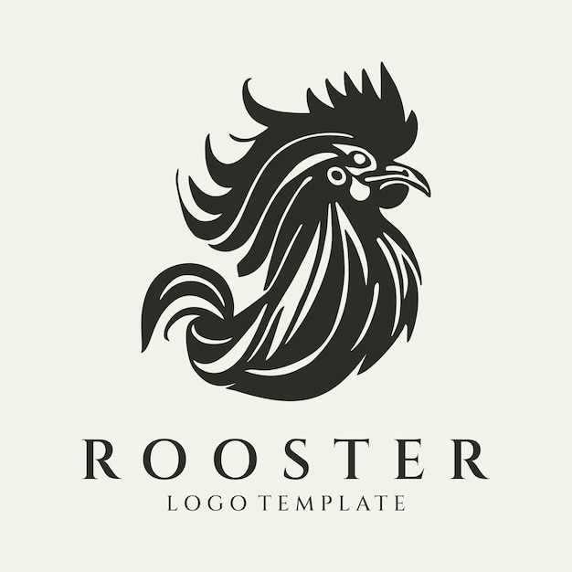 Ilustración de vector de diseño de logotipo de gallo