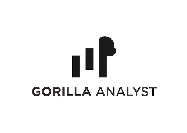 Ilustración de vector de diseño de logotipo de gorila de finanzas