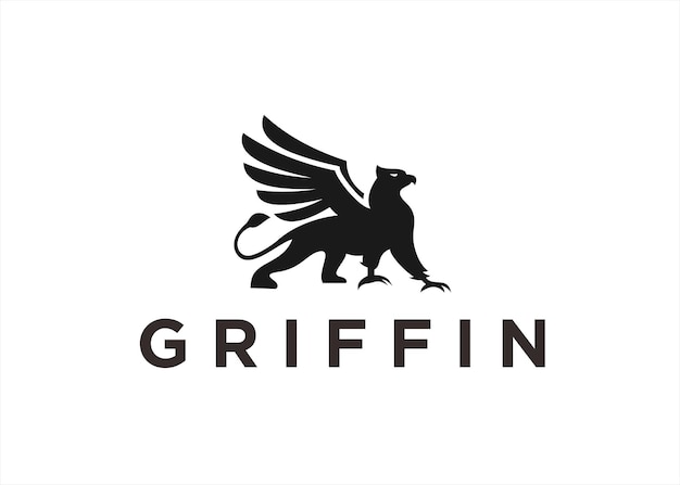 Ilustración de vector de diseño de logotipo de grifo