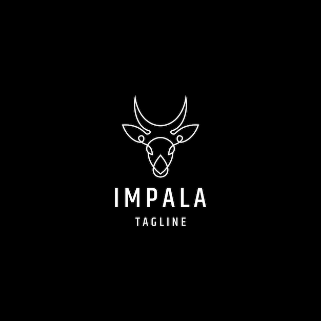 Ilustración de vector de diseño de logotipo de impala