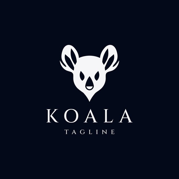 Ilustración de vector de diseño de logotipo de koala