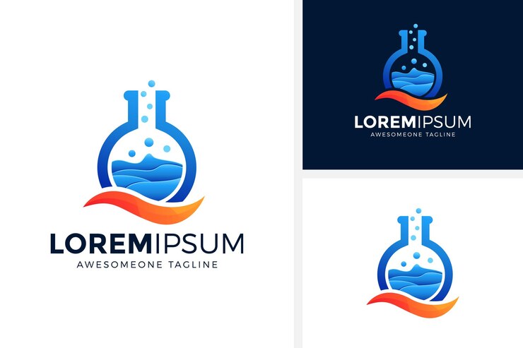 ilustración de vector de diseño de logotipo de laboratorio