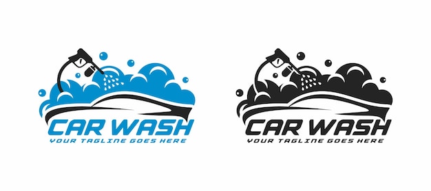 Ilustración de vector de diseño de logotipo de lavado de coches