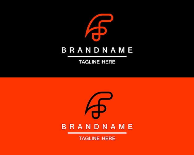 Ilustración de vector de diseño de logotipo de letra inicial F Diseño de icono de letra F