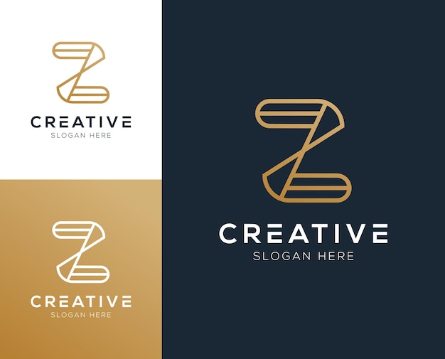 Ilustración de vector de diseño de logotipo de letra inicial Z abstracta